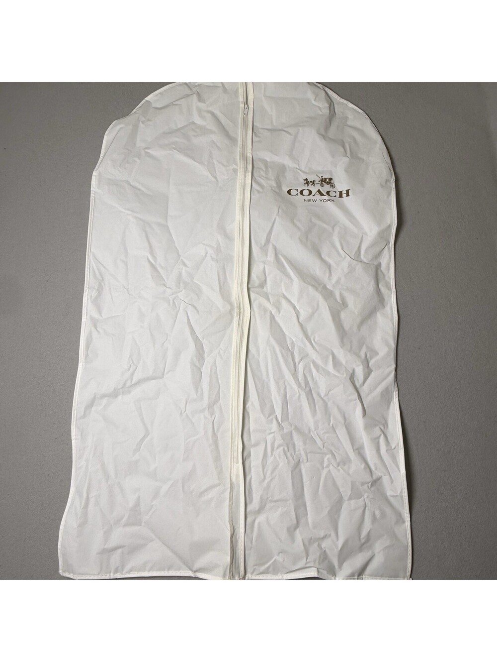 Coach New York Garment Bag White Suit Dress Coat Travel Storage Dust Cover